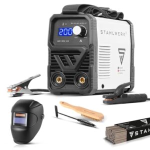 STAHLWERK Elektroden-Schweißgerät ARC 200 MD – Vollausstattung – MMA (E-Hand) & Lift-TIG (DC) bis 200 A, flexibel einsetzbar ohne Gas, kompakt & 3,4 kg leicht, Smartkühlung, Hotstart, Anti-Stick
