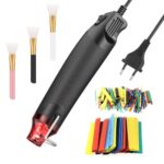 ZJRung Mini Heißluftpistole EU Handheld Heißluftfön mit Schrumpfschlauch Heissluftföhn Zubehör für DIY Acrylharz Handwerk Schrumpffolie Trocknen Farbe -300W 220V