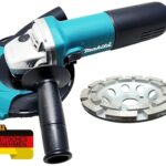 Makita Betonschleifer Set mit Makita Staubabsaugung 191W06-8 und 125mm Diamantschleiftopf