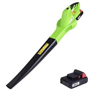 Bakaji Kabelloser Gartenbläser mit wiederaufladbarem Lithium-Akku, 20 V, komplett mit Ladegerät, Pflege und Pflege von Außenbereichen, Cordless 20 V