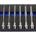US PRO 8-teiliges 1/2-Türer 140 mm lange Sechskant-Bits Steckschlüssel-Set 5–17 mm 2084