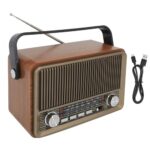 AM/FM/SW Retro Radio mit Bluetooth, Kofferradio mit 1200mAh Akku, Küchenradio Nostalgie Radio Klein, Vintage Radios, Unterstützt USB/TF/AUX Funktion, Einfaches Radios für Zuhause, Büro, Outdoor
