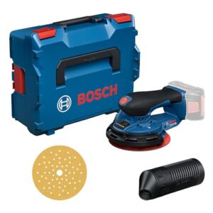 Bosch Professional 18V System Akku-Schleifer GEX 18V-150-3 (inkl. 1x Schleifpapier, 1x Staubbox, 1x Schutzring, L-BOXX 162)
