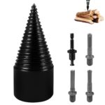 MAJOYLIFE Holzspalter Bohrer Set 42mm,Brennholzspalter Bohrer,Brennholzspalter Bohrer,Enthält vier Verbindungsstangen,Für elektrische Holzspaltmaschinen