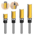 4 Stück 8mm Bündigfräser Schaft Fräser Oberfräser, 8 mm Schaft Bündigfräser, mit Kugellagern, Werkzeuge für die Holzbearbeitung, Bündigfräser für den Holzzuschnitt