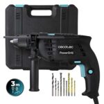 Cecotec Bohrmaschine mit Schlagfunktion PowerDrill 850 EasyAdjust, 850 W, 46.000 Schläge pro Minute, 4800 U/min, extra langes Kabel 3 m, 13 mm Schnellspannbohrfutter, komplett ausgestattet