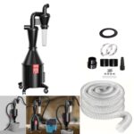 Doppelfilter Zyklon Staubsammler mit Doppelfunktion Eimer, kann an der Wand montiert oder als Eimer mit Rollen verwendet Werden 2 in1 Multifunktionaler Zyklon-Staubsaugerabscheider