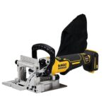 Dewalt 18V Akku-Flachdübelfräse DCW682NT (bürstenlos, mit präziser Zahnstangenführung & einstellbare Fixrasten, inkl. AirLock Adapter, TSTAK Box & Zubehör, Lieferung ohne Akku & Ladegerät)