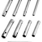 QWORK 10-tlg Rohrsteckschlüsselsatz, Steckschlüssel Zündkerzenschlüssel 6 x 7-20 x 22 mm Metrisch