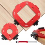 2 Stück Frässchablone Oberfräse, R10-R50 Schablone mit Bündigfräser, 4 in 1 Radius Jig für Holzbearbeitung DIY