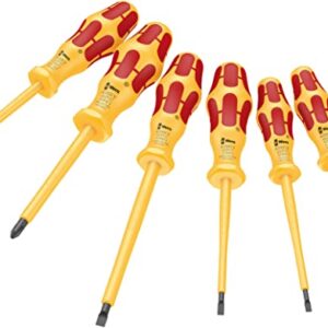 Wera '05051575001 1060 i/1062 i/6 Schraubendrehersatz Kraftform VDE, 6-teilig, Gelb/Rot