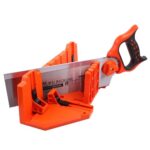 CYTGOUPER 14 Kunststoff Gehrungslade Stuckleisten und Gehrungssäge Set für präzises Schneiden, Stahl Gehrungslade für Stuckleisten, voreingestellte 90-Grad-, 45-Grad-, 22,5-Grad- und 0-Grad-Schnitte