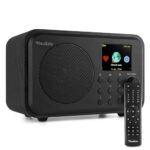 Audizio Vicenza Internetradio DAB Radio mit Bluetooth 5.1 mit Fernbedienung, WLAN, 10 Std. Akku, Line-Out, Küchenradio, FM/UKW, USB-C Ladekabel - DAB Plus Radio in Schwarz