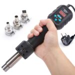 YIHUA 8858-IV Mehrzweck-Heißluftfön für Basteln Elektroniklöten DIY Schrumpfschlauch und -folie Lötbrenner mit Temperatur- und Luftstromregelung 3 Düsen eingebauter Ständer manueller Standby-Modus