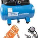 Güde Kompressor Airpower 190/08/6 (ölfrei, max. Druck 8 bar, Kessel 6 l, 1100 W, eff. Liefermenge 145 l/min, Druckminderer/Manometer/Kondensatablassschraube, inkl. 6-tlg. Zubehör, Testnote SEHR GUT)