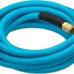 HAZET Druckluftschlauch 9040N-1010, 10 m Länge, 10 mm Durchmesser, mit Schnellkupplung und Anschlussnippel, beidseitiger Knickschutz, Berstdruck 60 bar, in HAZET Hellblau