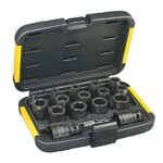 Dewalt Steckschlüssel-Set 17-tlg. (Größe 6-27 mm, magnetisch, für Schlagschrauber geeignet, inkl. Adapter von 1/4" zu 1/2", mit Aufbewahrungs-Box) DT7506-QZ