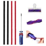 KiimSin 4 Stück Plüschstreifen Ersatz für Dyson Original V8 V10 V11 Staubsauger Direktantrieb Rollenbürstenstreifen mit Schraubendreher