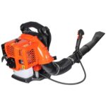 Wiltec Laubbläser 1,7 PS Rückenlaubbläser, Laubgebläse benzinbetrieben mit 1,2 l Tank, Benzin Laubbläser einhändig bedienbar, Laubpuster inkl. Düsen