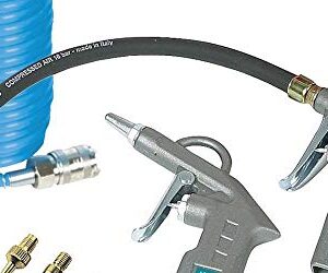 Aircraft Druckluft-Set DWS 6, 6-teilig (1 Blaspistole, 1 Reifenfüller SD, 1 Spiralschlauch, 3 Adapter) 2102006