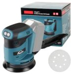 AUTOJARE Exzenterschleifer Kompatibel mit Makita 18 V Akku 3 Leistungsstufe Schwingschleifer 125MM Exenterschleifmaschine zum Schleifen, Polieren, Oberflächen glätten (ohne Akku)