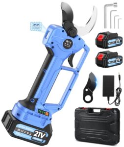 AUKUZI Akku-Astschere 1500W mit 70mm Schnittkapazität und 2x 4,0Ah Akkus