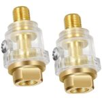 drado 2 Stück Mini Druckluft Öler, Mini-Öler für Druckluftwerkzeuge 1/4 BSP Pneumatisches Werkzeug Öler Luftkompressorrohr Ölfüllwerkzeug