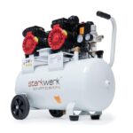 Starkwerk Flüsterkompressor Druckluftkompressor Kompressor 230 Volt 10 Bar 2,2 KW 50 Liter SW 457/10 Compressor inklusive Druckminderer und Wasserabscheider