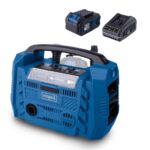 Scheppach Akku Kompressor Airforce 6 | Luftleistung 21 L/min | Arbeitsdruck 10,3bar | 3 Antriebsarten 230V/20V/12V (PKW) | USB-A & USB-C | 20V-IXES-Serie | 10 Jahre Garantie | mit 4Ah Akku & Ladegerät