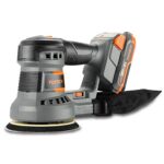 FUXTEC Akku Exzenterschleifer 20V FX-E1RS20-SET – Rotationsschleifer mit Geschwindigkeitsregler & Staubsammelbeutel – Schleifpapiergröße 125 mm – inkl. Akku und Ladegerät
