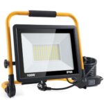 LED Baustrahler, 100W 10000LM Arbeitsleuchte, LED Arbeitsleuchte mit Stecker, IP66 Wasserdicht Baustrahler mit 4M Kabel, Tragbar für Werkstatt oder Baustelle,Garage Strahler