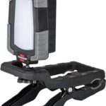 Brennenstuhl klemmbarer LED Arbeitsstrahler CL 1050 MA (10W, 950lm, IP65, Akku LED Arbeitsleuchte mit Neigungswinkel, USB, Powerbank, Engineered in Germany)