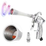BenBow Reinigungspistole, Druckluft-Trockenreinigung Tornado-Effekt ohne Chemie, Edelstahl-Trichter, für Auto Innenraum, Polster & Werkstatt - Classic 008, Silver