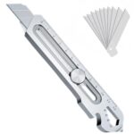 SHUNCHG Schweres Mehrzweck Gebrauchsmesser, 2024 Profi Cuttermesser, Mit 10 Abbrechklinge, Cutter Edelstahl Universalmesser, Multifunktionales Mehrzweck Teppichmesser Druckguss Cutter Messer