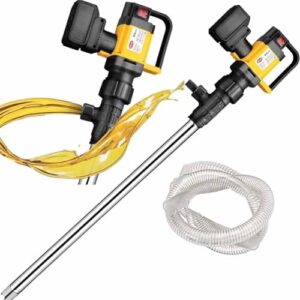 LSBHPPD Öltransferpumpe mit Batteriebetrieb,elektrische Ölfasspumpe,Kraftstofffasspumpe mit großer Saugkraft,130 l/min, Dieseltransferpumpe mit 3 einstellbaren Geschwindigkeiten,AluminumTube