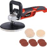 Einhell Polier- und Schleifmaschine CC-PO 1100/1E (1.100 W, bis 3.500 min-1, Drehzahlelektronik, Spindelarretierung, Kletthaftung, inkl. 1x Schaumstoffaufsatz, 2x Synthetikpolierhaube, Schleifpapiere)