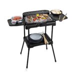 Princess 2-in-1 Elektrischer Grill mit klappbaren Seitenteilen – 2200 Watt, 44 x 24,5 cm Grillfläche, Standgrill und Tischgrill, 112250