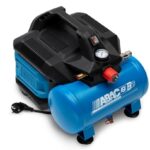 ABAC Geräuscharmer Tragbarer Luftkompressor EASE-AIR 6, Ölfreier Luftkompressor, Maximaler Druck 8 Bar, Leistung 0,75 PS, 6-Liter-Tank, Geräuschpegel 49 dB