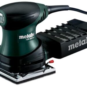 metabo Sander FSR 200 Intec - 200 W, 114 x 102 mm Schleifplatte, Schwingzahl 26000/min - Staubauffangkassette, Softgrip, langlebig und handlich - Ideal für präzises Schleifen - Inkl. Kunststoffkoffer