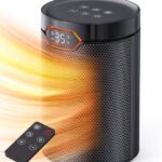 QEXREED Heizlüfter, 1500W, PTC Heizlüfter Energiesparend mit ECO Modus, 4 Heizmodi, Breeze Modus, Thermostat, 24H Timer, Fernbedienung, Überhitzungs- & Kippschutz, Tragbar & Leise, für Zuhause, Büro