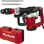 Einhell Abbruchhammer TE-DH 32 (1.500 Watt, 32 J Einzelschlagstärke, SDS-max-Werkzeugaufnahme, schwingungsgedämpfter Hauptgriff + Softgrip, inkl. Spitz-/Flachmeißel + E-Box)