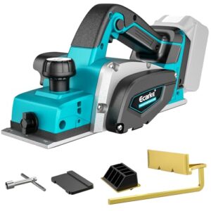 Ecarke Akku-Randhobel 750W für Makita 18V Batterie, bürstenloser Elektrohobel – 15000 U/min, 82mm Hobelbreite, 0-2mm Tiefeneinstellung – Ideal für Holzarbeiten, Möbel und DIY-Projekte – Ohne Batterie