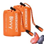 EVBOTGEE 2 Pack Notfall Regenponcho Wasserdicht für Outdoor Survival als Biwaksack Nutzung mit Wärmeerhalt Praktisch als Camping Ausrüstung für Trekking Wandern Biwak Aktivitäten