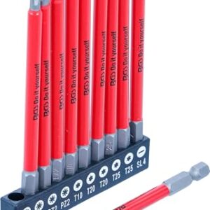 BGS Diy 20812 | Antirutsch-Bit-Satz | magnetisch | 110 mm | 10-tlg.