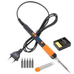 8-in-1 Lötkolben-Set mit Lötzinn, 90W Lötkolben Lötset mit LCD-Anzeige Verstellbare Temperatur(180-500℃) mit 5 Lötspitzen, Lötzinn, Ständer, Schweißwerkzeug