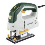 Stichsäge 800W für Holzbearbeitung, 3200 SPM Schnur-Stichsäge mit eingebautem Laser & LED-Licht, 4 Orbitaleinstellungen, ±45° Schrägschnitt, 100 mm Schnitttiefe, kompatibel mit T-Stichsägeblättern