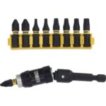 DEWALT Extreme Impact Torsion Schrauberbit-Set (10-tlg, mit schwenkbaren Bithalter und magnetische Hülse, hohe Passgenauigkeit) DT70578T