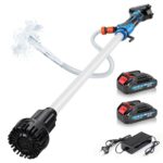 Akku Regenfasspumpe Wasserpumpe 21V, Kabellose Tauchdruckpumpe | Max. Förderleistung 3000 L/h | Förderhöhe 10 m | Tragbare 2.9kg | mit 2x2.0 Ah Akkus | Kompatibel mit Makita Akku 18V (Blau)