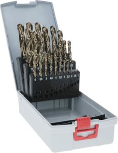 Bosch Professional 25tlg. Metallbohrer-Set HSS-Cobalt ProBox (für Edelstahl, Zubehör Bohrschrauber), Durchmesser: 1.0 - 13.0
