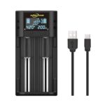 Intelligentes 21700 18650 Akku-Ladegerät, LCD 21700, 21750, 21700, 18650, Ladegerät 20700, 22700, 26650, 26700, 16340 (rcr123), 17650 17650 70 NI-MH NI-CD AA AAA Wiederaufladbarer Akku